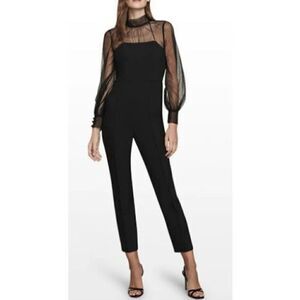 Veronica Beard Saluja Illusion Black Jumpsuit NWT Size 2
